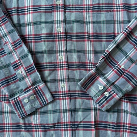 Brooks Brothers Grey & Red Plaid Button Down Shirt - Picture 5 of 10
